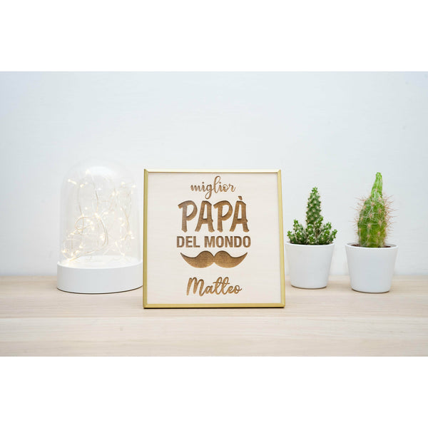 Der beste Papa-Bilderrahmen der Welt - Anpassbares Vatertagsgeschenk