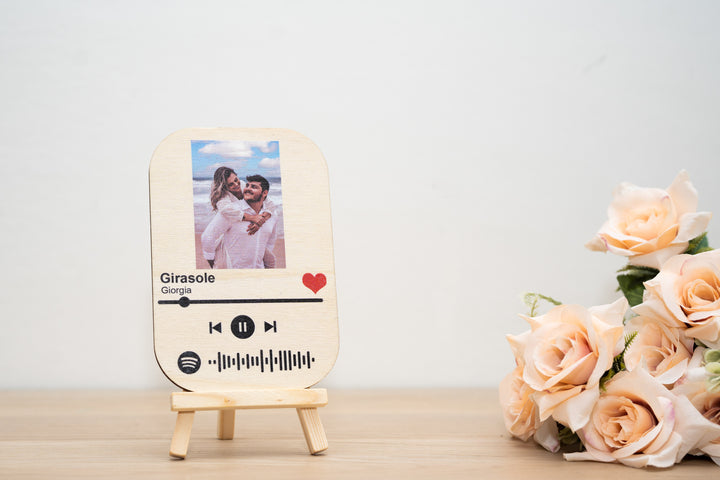 Targa Spotify Personalizzata Con Luce - Regalo Originale Per Coppie, Foto E Codice - Foto 6