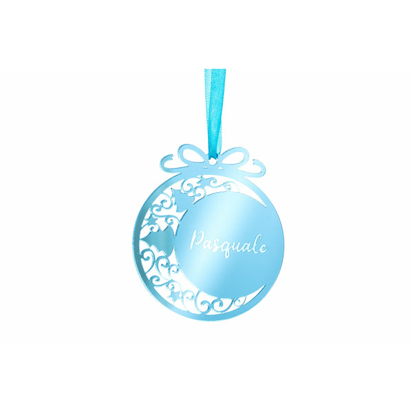 Personalisierte Weihnachtskugel aus verspiegeltem Plexiglas mod01